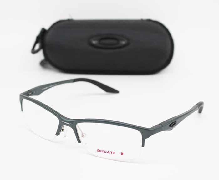 HARGA SPESIAL!!! Frame Kacamata Minus Oakley Ducati Half Frame Pria Hitam