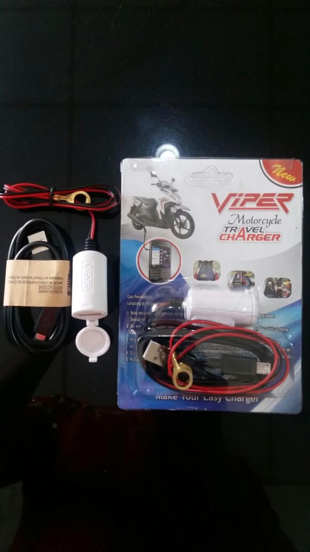 VIPER cas Casan original hp handphone bonus KABEL ke aki motor mobil charger adaptor awet murah ETS GRATIS ONGKOS KIRIM