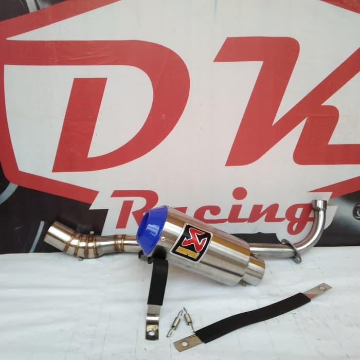 Knalpot Racing Honda Allnew Revo Akrapovic Monster Blue Series By Dk Racing Bekasi.
