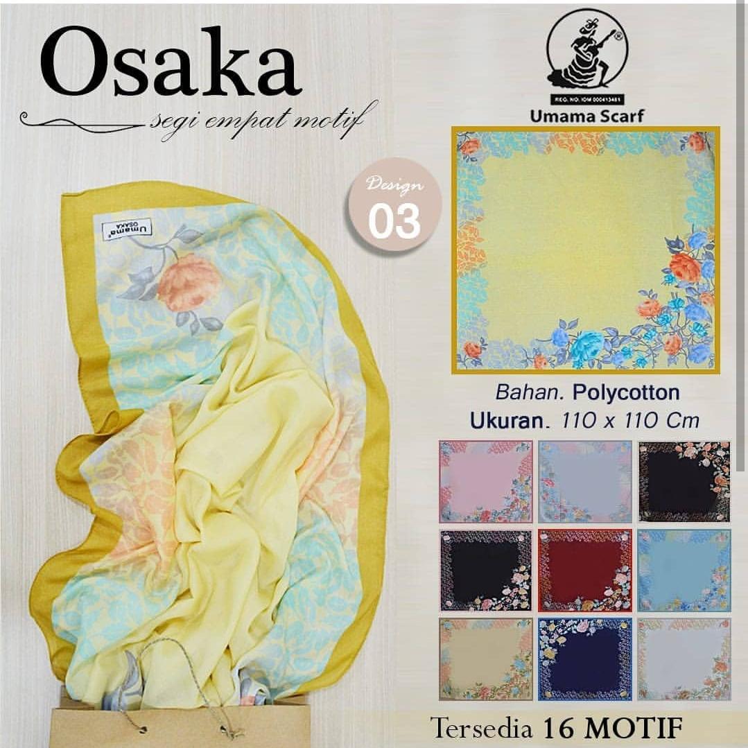 Hijab Segi Empat Motif Bunga Umama scraf / Jilbab Segi Empat Motif / Kerudung Segi Empat Motif /Hijab Segi Empat Umama scarf osaka