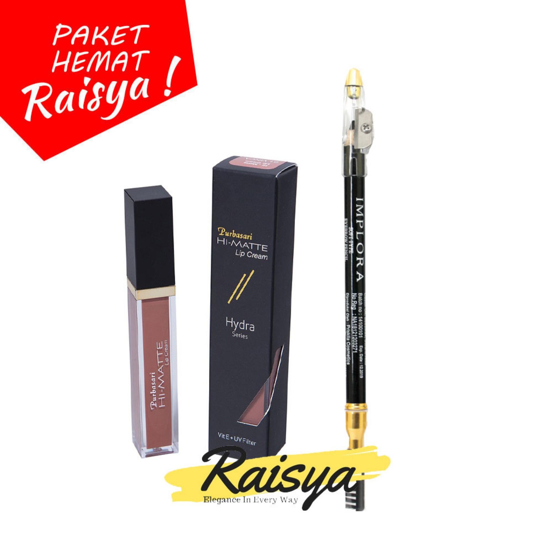 Purbasari Hi-Matte Lip Cream No. 01 Vinca Free Implora Pensil Alis Hitam Resmi BPOM