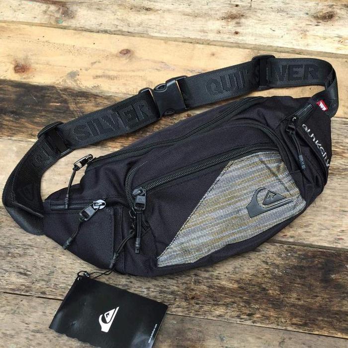 TERLARIS Kompek/Tas Pinggang Quiksilver Travel Luggage Black Motif Original TERMURAH