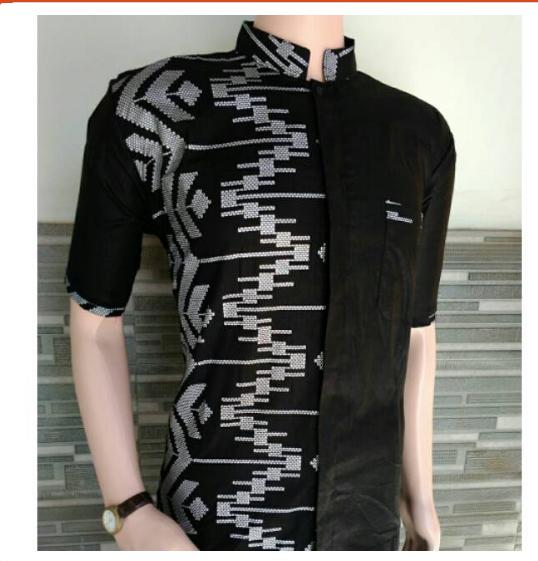 Baju koko muslim hem lengan pendek grosir murah fashion pakaian pria modern atasan batam tanah abang