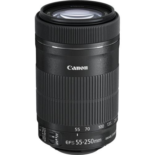 Canon Zoom Potret Jarak Jauh Lensa EF-S55-250mm F4-5.6 IS STM APS-C EF-S55-250ISSTM