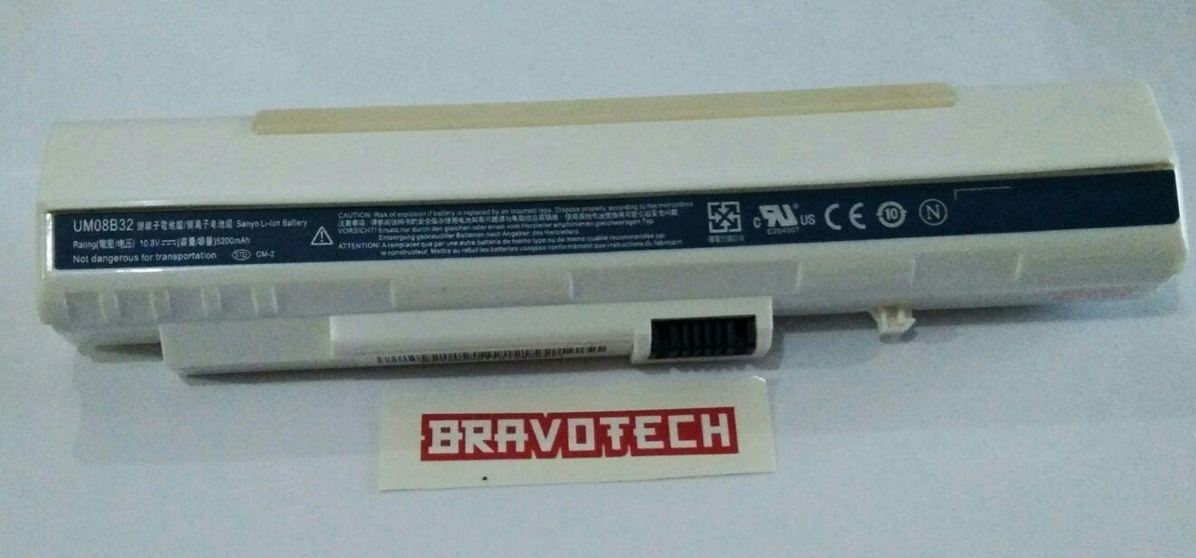 ACER BATTERY LAPTOP Aspire One A110, A150, D150, D250, Z5G (Putih)