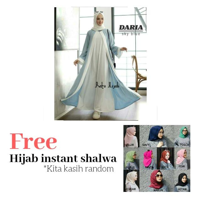Baju Original Bundling Gamis Daria Dress Balotelly Baju Wanita Gamis Casual Baju Terusan Panjang Baju Kerja Gaun Pesta Murah Remaja Baju Muslim Terbaru 2018 Sky Blue