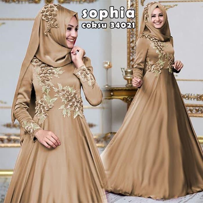 PALING MURAH sophia marun 34023 gamis