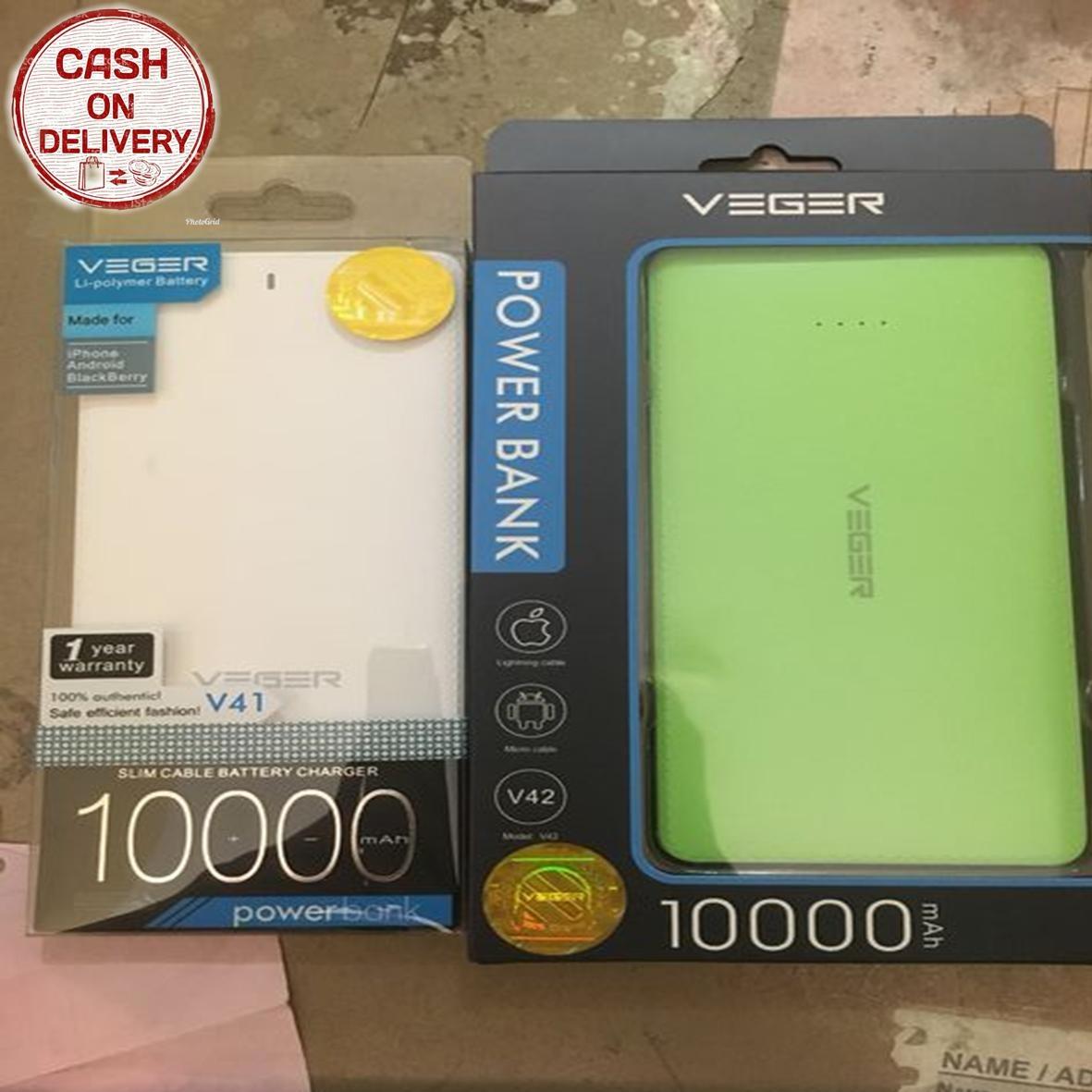Kado Unik-- 1 Paket Powerbank Veger 10000mah V41 Dan V42 / Powerbank Veger/ Powerbank Portable / Charger Handphone / Powerbank Veger Original / Power Bank Veger Berkualitas / Powerbank Veger Slim