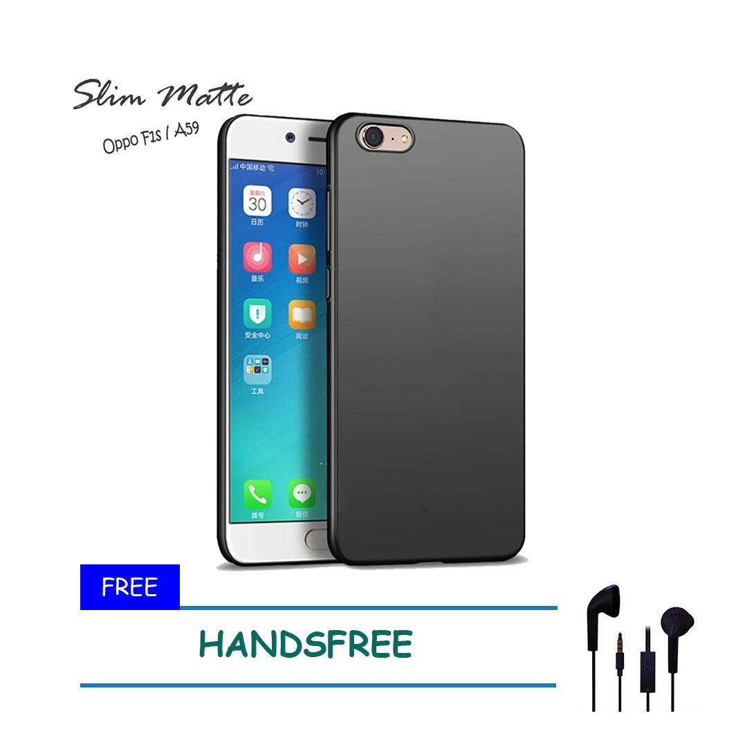 Case Slim Black Matte Oppo F1S / A59 Baby Skin Softcase Ultra Thin Jelly Silikon Babyskin - Black + Free Handsfree
