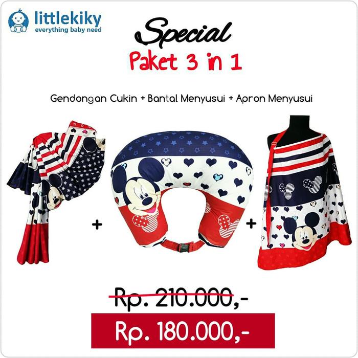 Paket Gendongan Apron Dan Bantal Menyusui ..