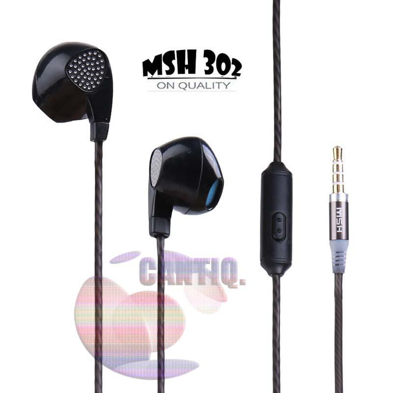 MSH 302 Handsfree With Mic & Volume Control Headset Samsung Headset Oppo Headset Vivo Headset Xiaomi Handsfree Universal untuk semua jenis merk Handphone dan Komputer