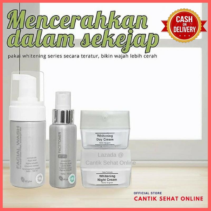 MS GLOW Whitening Series Original 100% / Cream Pemutih Wajah / Pencerah Wajah / Cream Glowing /Paket Perawatan Wajah Kulit Normal @ Cantik Sehat