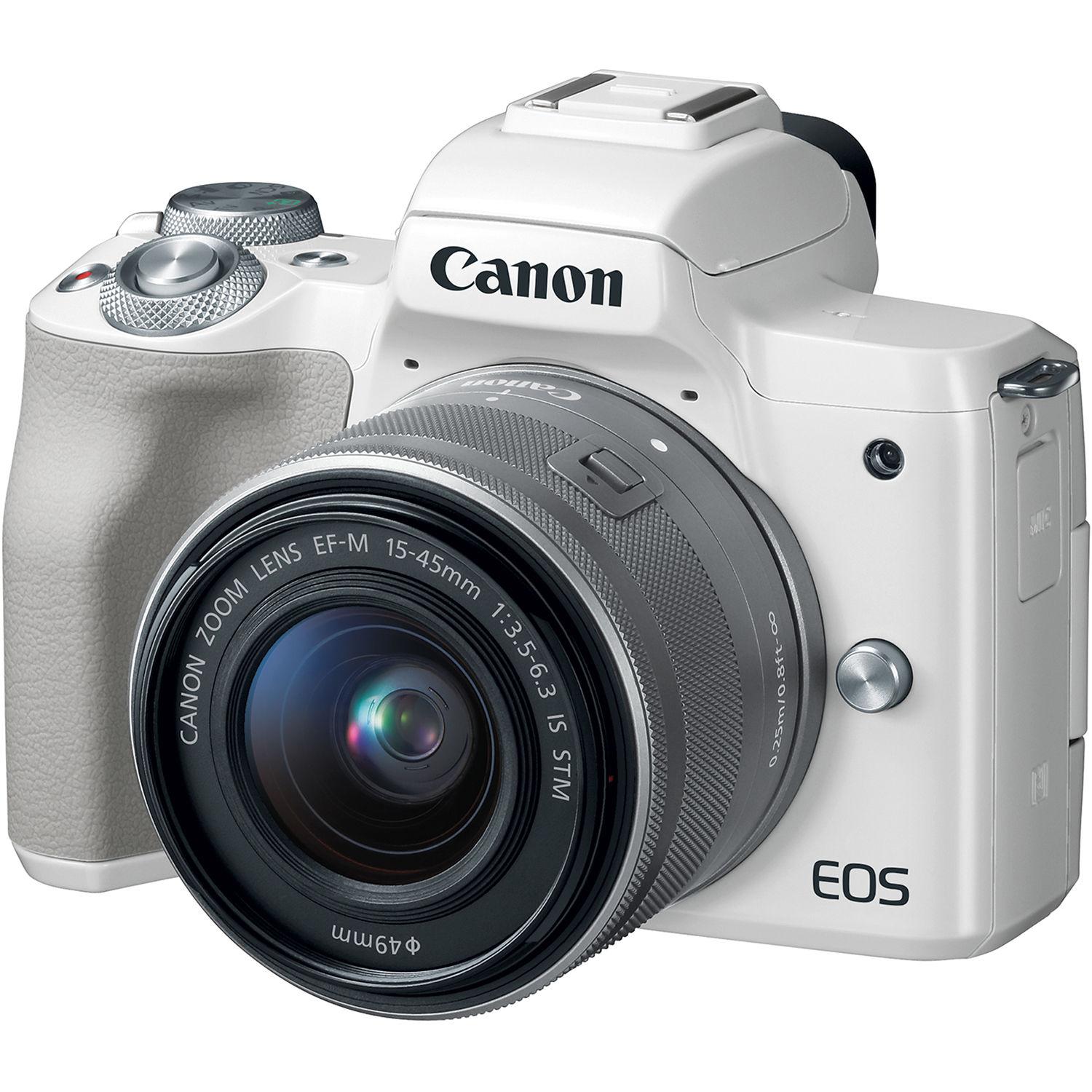 Canon Kamera Mirrorless EOS M50 Kit M15-45mm IS STM + Free LCD Screen Guard