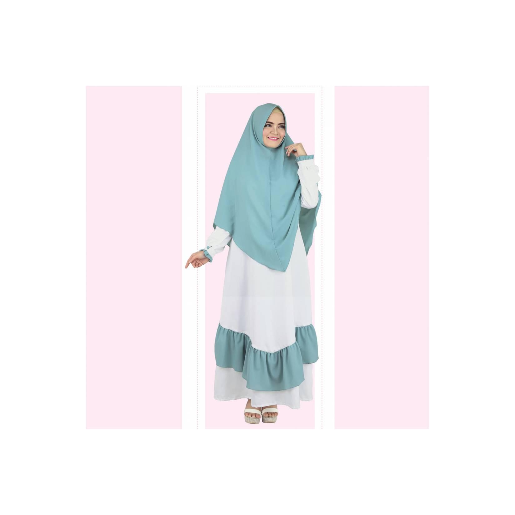 Baju Muslim Wanita Modern Terbaru Setelan Gamis, Pakistan, Dress Putih