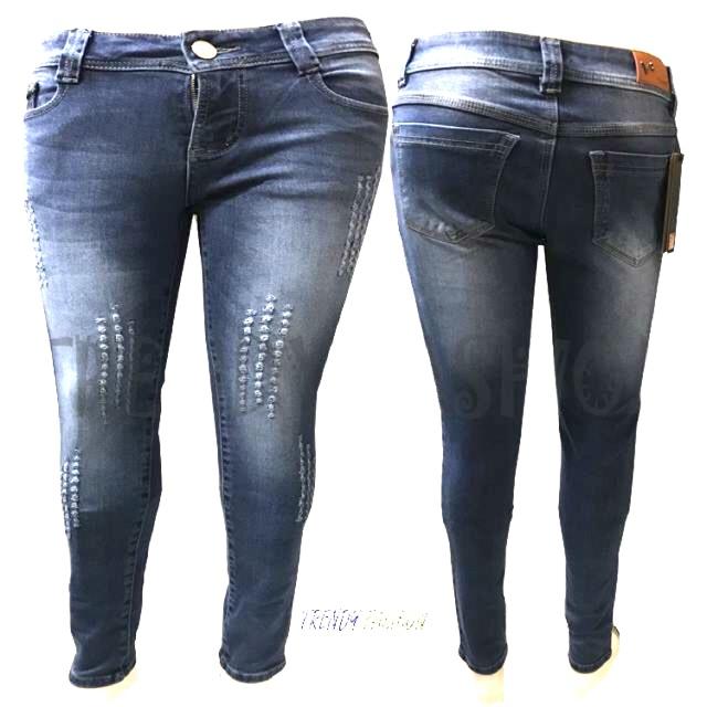 Celana RIPPED SKINNY CELANA VIVO JEANS SOFFJEANS MOTIF SOBEK TDK TEMBUS PREMIUM