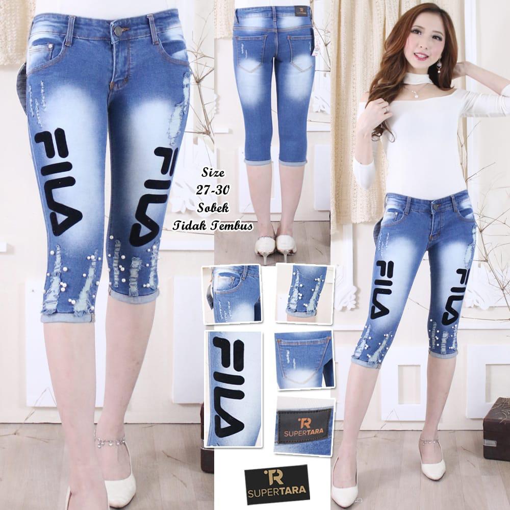 ANK-Celana Jeans Wanita 7/8 Sofjeans TARA Motif