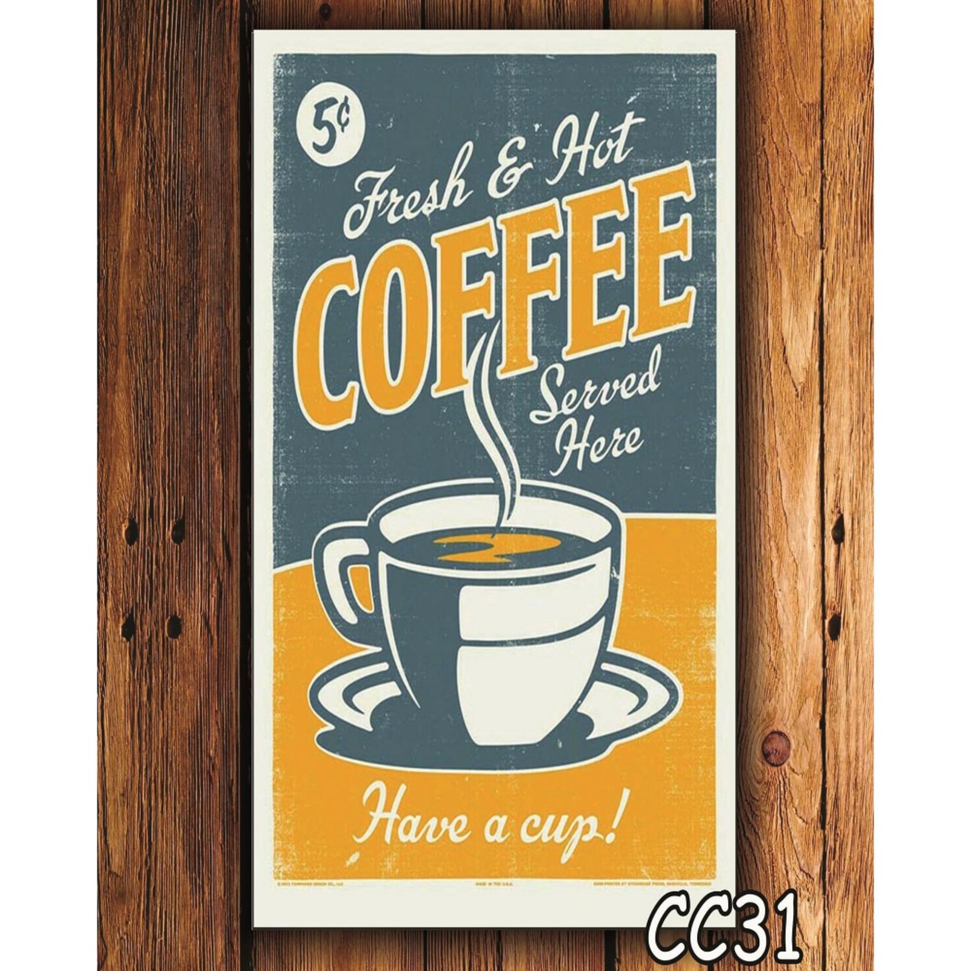 ZhanZie Hiasan Dinding Poster kayu untuk rumah dan cafe
