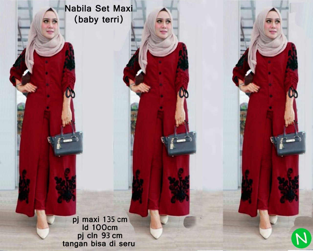 Stellashoppie 75173 PROMO Stelan MAXI NABILA / TERMURAH (MAXI + CELANA) / Stelan Muslim / Maxi Dress / Dress Muslim Terbaru / Gamis Murah / Baju Muslim Stellashoppie 75173 PROMO Stelan MAXI NABILA / TERMURAH (MAXI + CELANA) / Stelan Muslim / Maxi Dress / Dress Muslim Terbaru / Gamis Murah / Baju Muslim