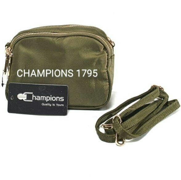 Harga Diskon!! Tas Selempang Wanita Import Champions 1795 Clutch Nylon Bagus Murah Hp - ready stock