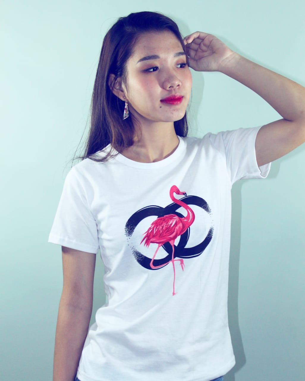LOLILE KAOS CHANEL FLAMINGO ALL SIZE FIT TO L