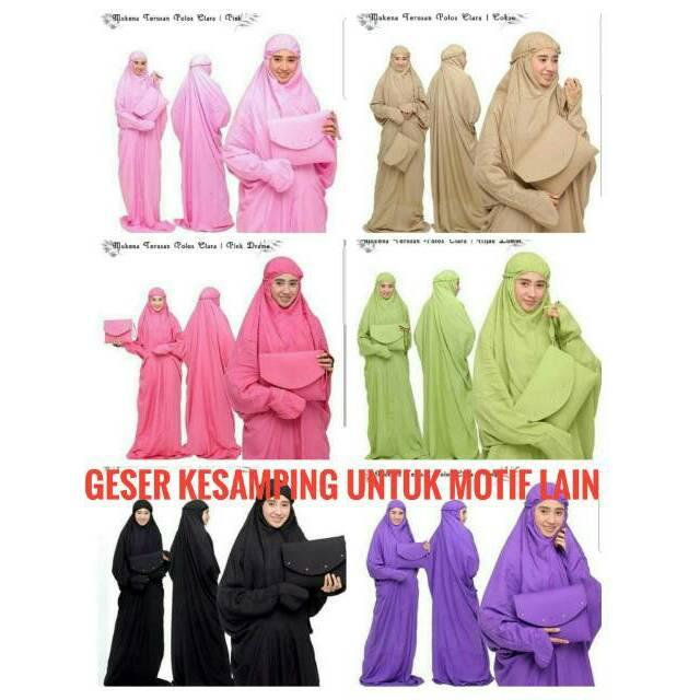 Mukena dewasa terusan polos clara murah langsung produsen ()