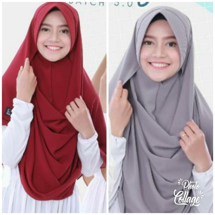 Kerudung/Jilbab/Hijab Pasmina Instan PASTAN PET warna sylver/Tosca/Dusty/Kuning/Putih/Kuning/Maroon/Hitam/Mocca/Mint/Navy/Lavender/Peach - BerkahMuslim