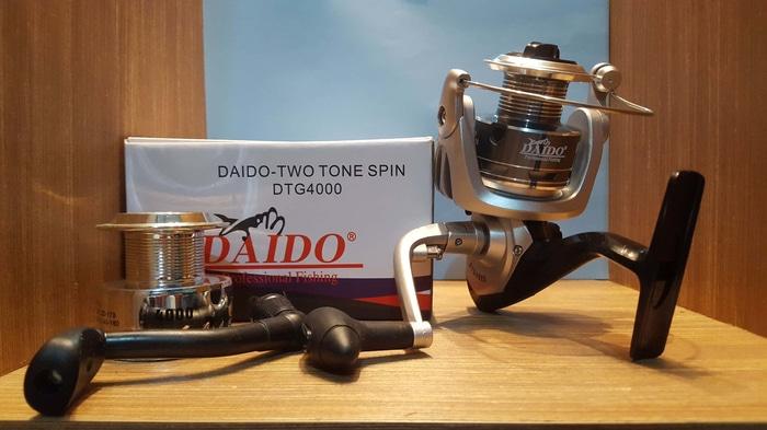 HARGA PROMO!!! REEL DAIDO TWO TONE SPIN 5BB DTG-4000 REEL MURAH ALUMINIUM SPOOL - r7cOi5