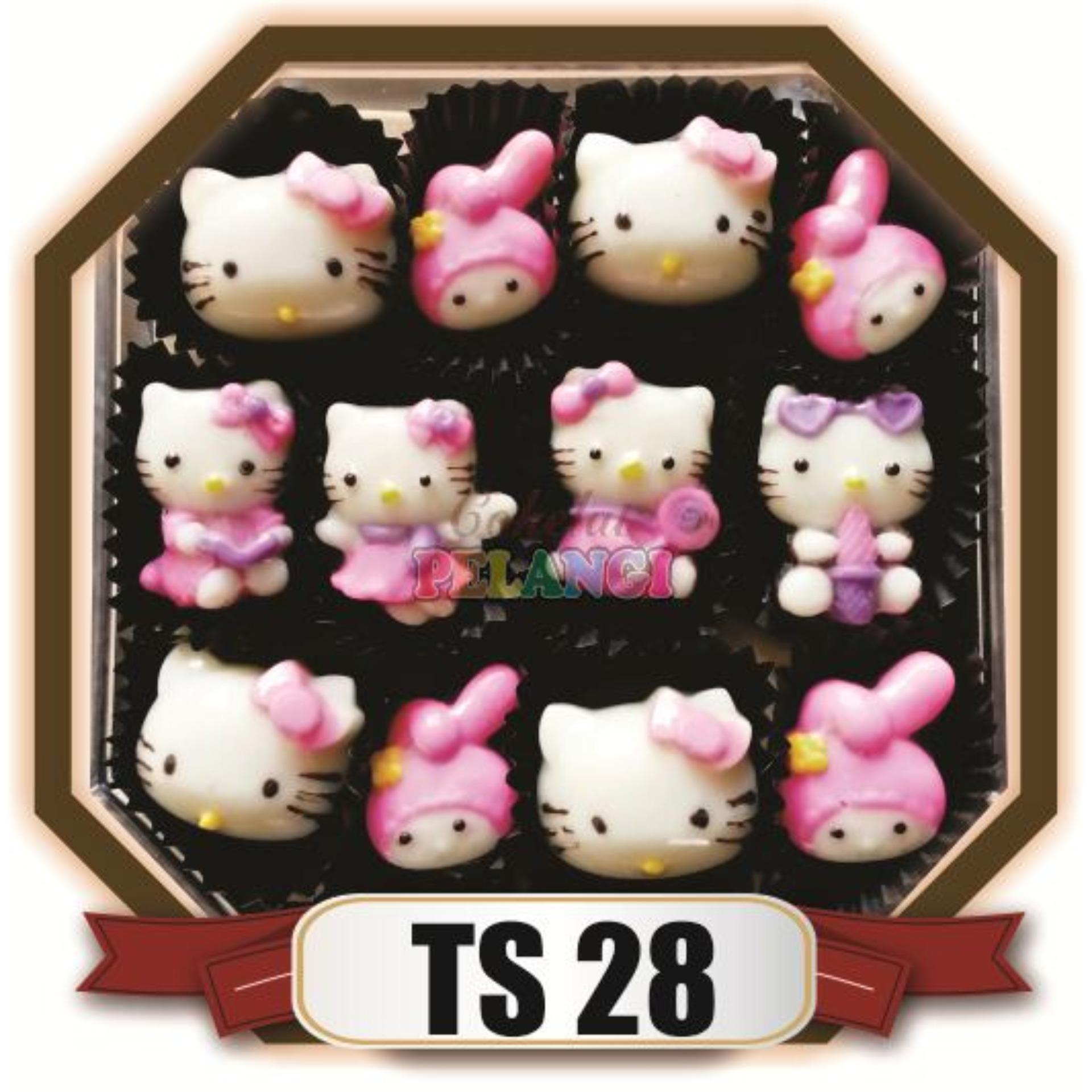 Permen Coklat Praline Lebaran Idul Fitri Aneka Karakter untuk sajian parcel hampers kode TS28 Hellokitty Melody