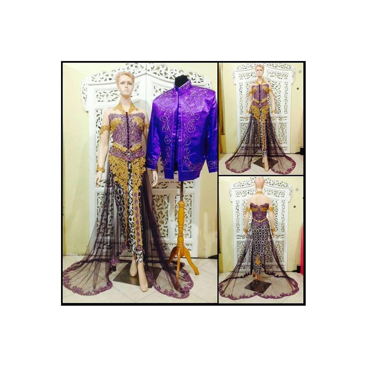 KEBAYA MODERN COUPLE BAJU PENGANTIN MUSLIM FREE ROK WIRU