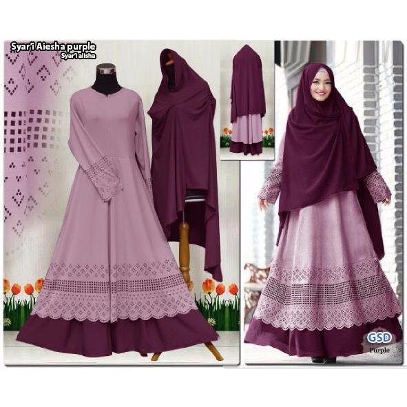 Wow keren Maxi syarii muslim / gamis muslim / baju muslim / muslim wanita / syarii aeisha