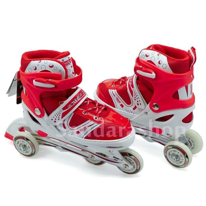 HARGA PROMO!!! Sepatu Roda Bajaj / Sepaturoda Bajaj Power Super MERAH - g90s0J