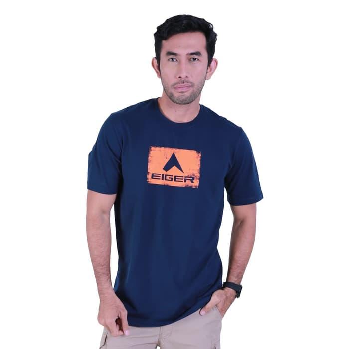 Kaos Eiger Raster Logo - Navy