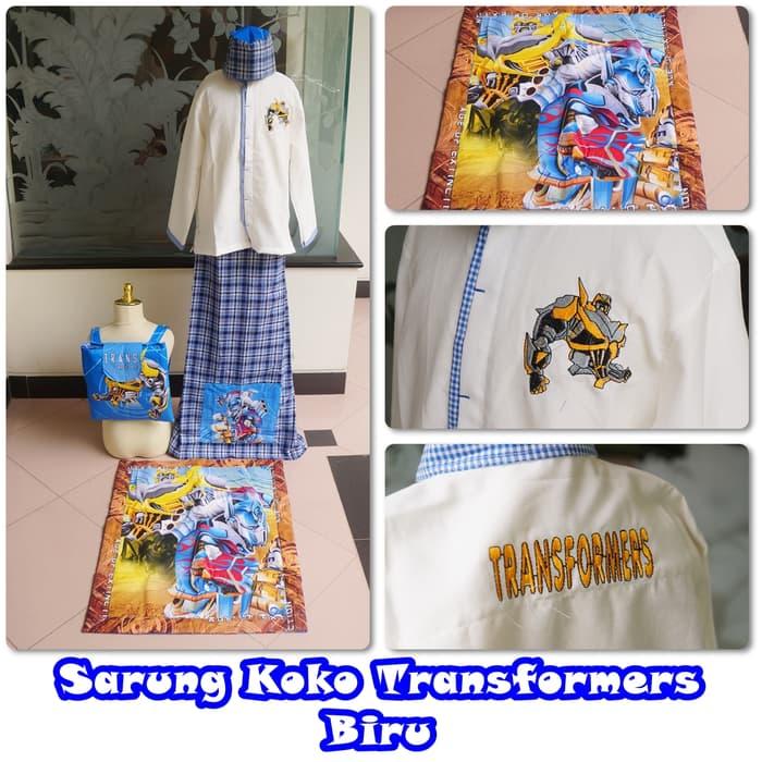 Baju Koko Transformers Biru S / baju koko / baju koko anak / baju muslim / baju koko karakter / baju koko murah / baju koko keren / baju koko lucu / baju koko berkualitas