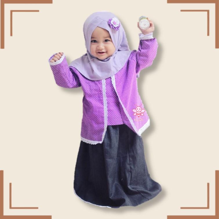 eLBi - Baju Muslim Anak Perempuan / Baju Muslim Balita Perempuan / Gamis Anak Perempuan / Calista Series