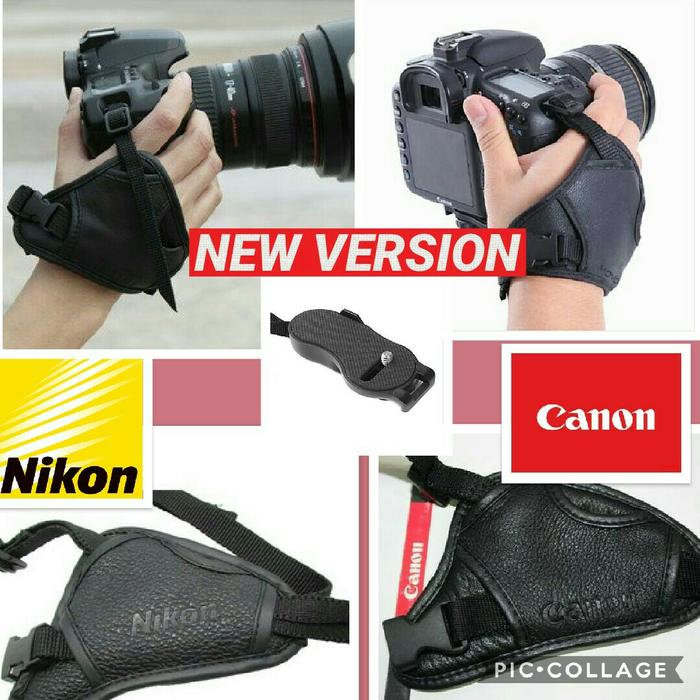 NEW LEATHER HAND GRIP STRAP CAMERA DSLR DAN HANDYCAM COMPATIBLE FOR NIKON CANON SONY PENTAX