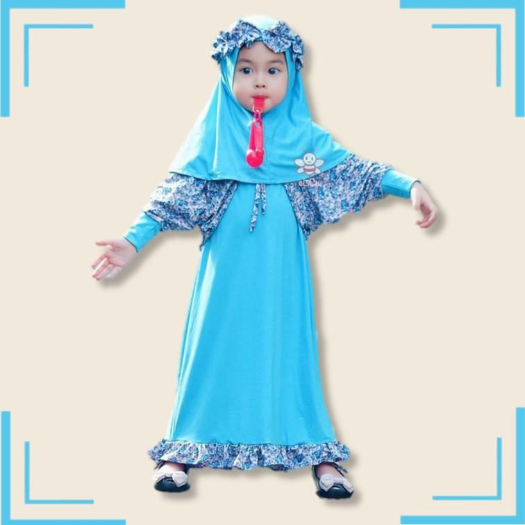 eLBi - Baju Muslim Anak Perempuan / Baju Muslim Balita Perempuan / Gamis Anak Perempuan / Fiola Series