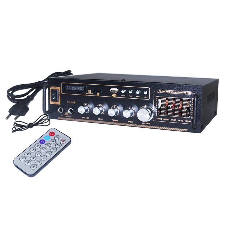 EELIC AMR-SC111BT AUDIO POWER AMPLIFIER BLUETOOTH USB/SD/AUX/CD/FM/MP3 DIGITAL PLAYER STEREO BERKUALITAS TINGGI PENGUAT SINYAL PENGUAT SUARA SUPER BASS KARAOKE MIC AMPLI 12 VOLT UNTUK MOBIL,SEPEDA MOTOR,RUMAH,DLL.