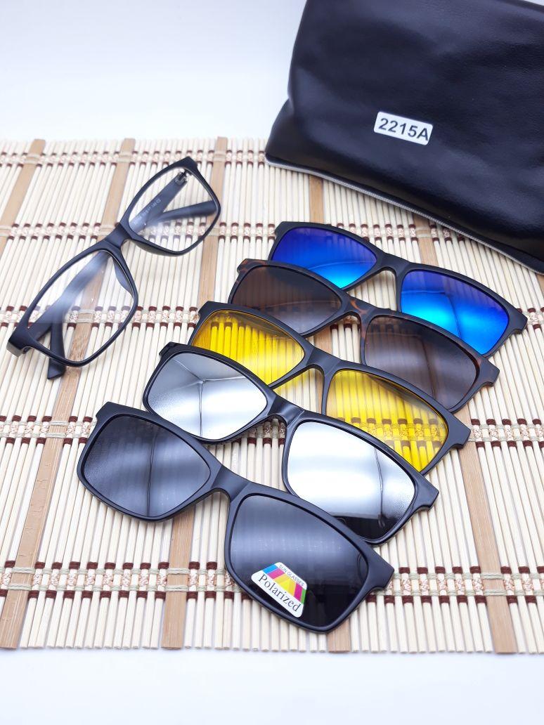 Kacamata Clip On Multifungsi Free 5 Lensa High Quality 2215A