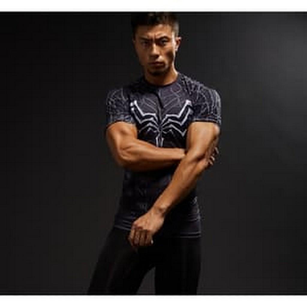 Baselayer GYM / Cycling Under Armour VENOM Hitam - Lengan Pendek DISKON!!!