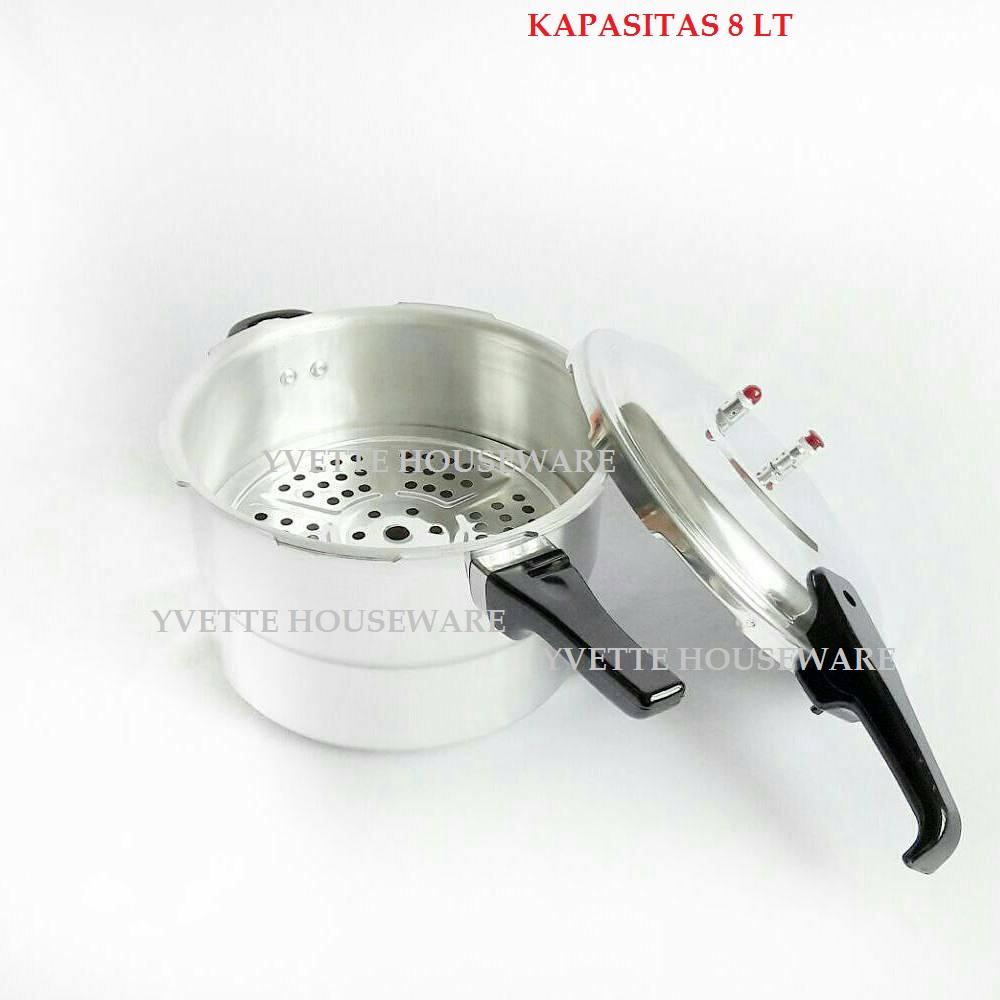 Panci Presto Kapasitas 8 Liter Pressure Cooker Masak Cepat Nga Pakai Lama