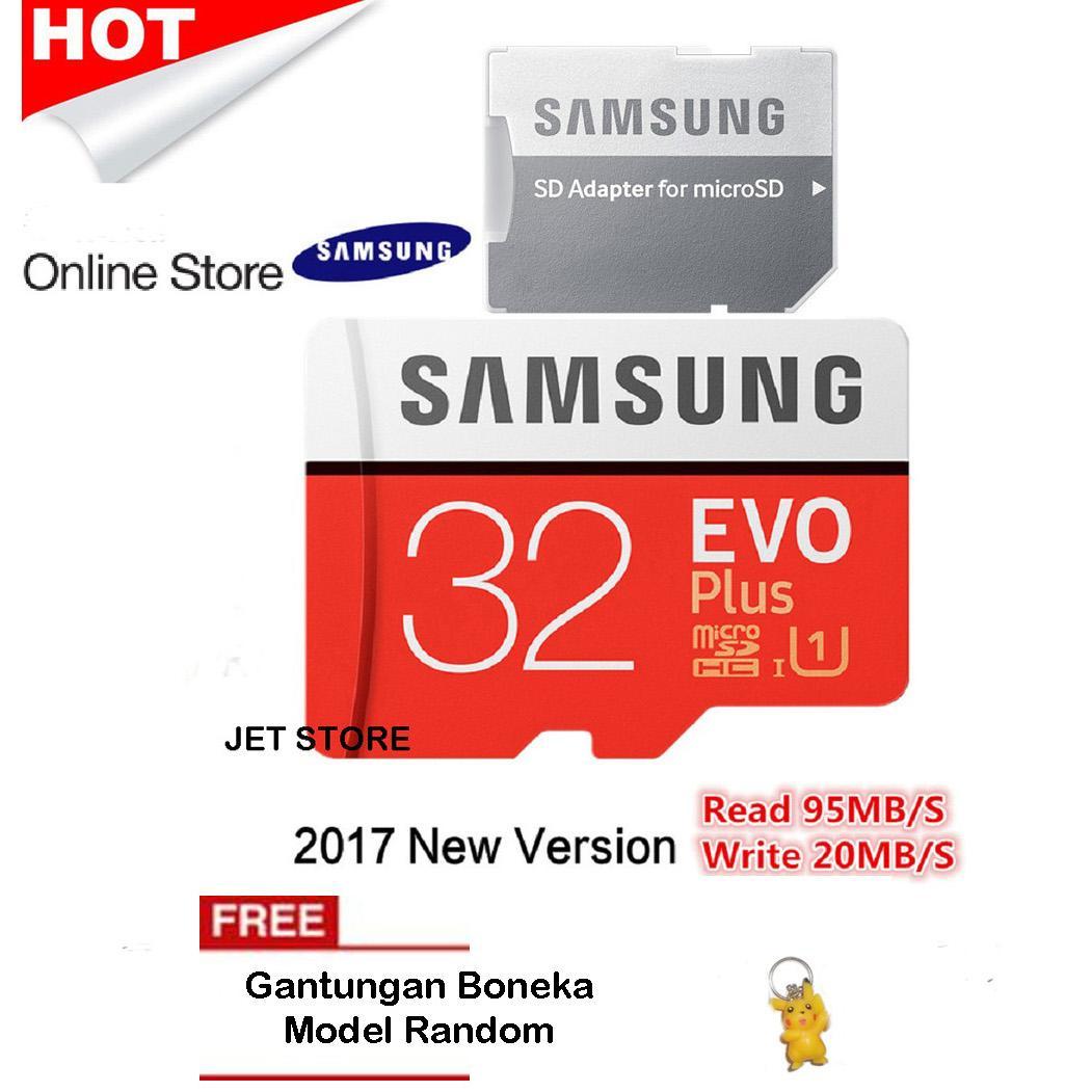 Samsung Memory Card microSDHC Evo Plus 32GB / 95MB/s - Merah + Gantungan Boneka Random