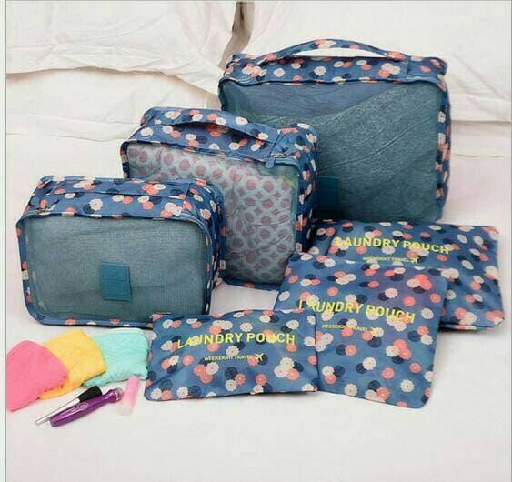 Promo Terbaru! Indoshopi TRAVELING BAG IN BAG ORGANIZER 1 SET ISI 6 PCS UK LEBIH BESAR Murah!