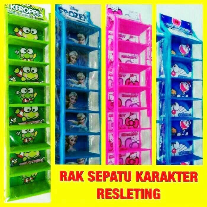 Promo - Rak Sepatu GANTUNG Karakter - Hanging Shoes Organizer Murah Surabaya Import