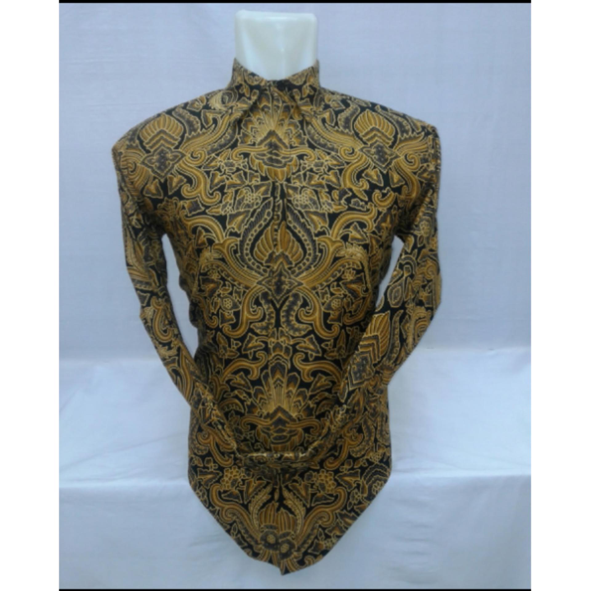 hersa shop/kemeja panjang batik sogan pria