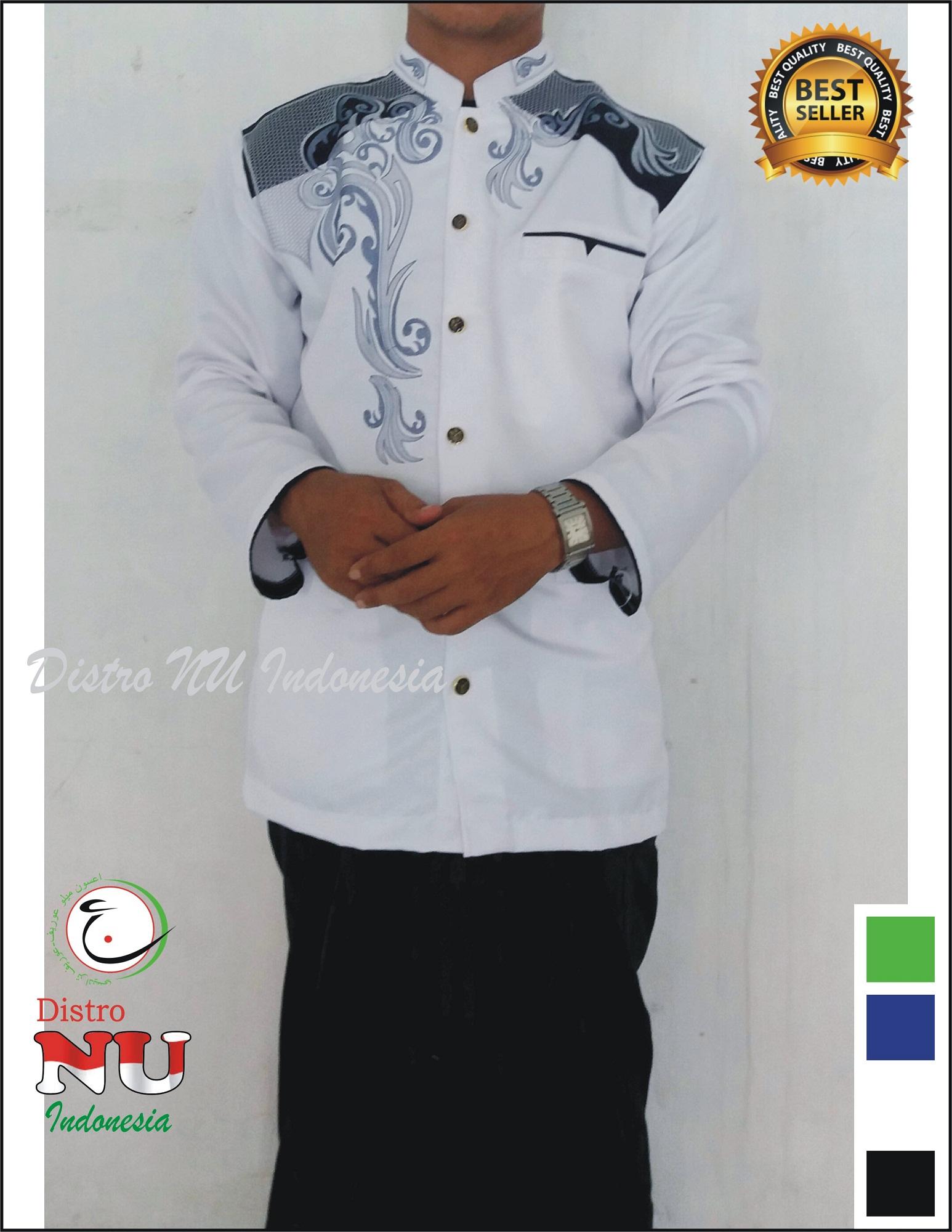 JASKO MOTIF BORDIR SBL KEREN TWIST PUTIH - jaket nu blazer - jas kopyah sorban - batik nu - batik pekalongan - sarung nu - aswaja - nahdiyin - wong nu - gusdur mbah hasyim - kaos nu - seragam banser ansor fatayat kemeja nu - peci nu songkok gamis kerudung