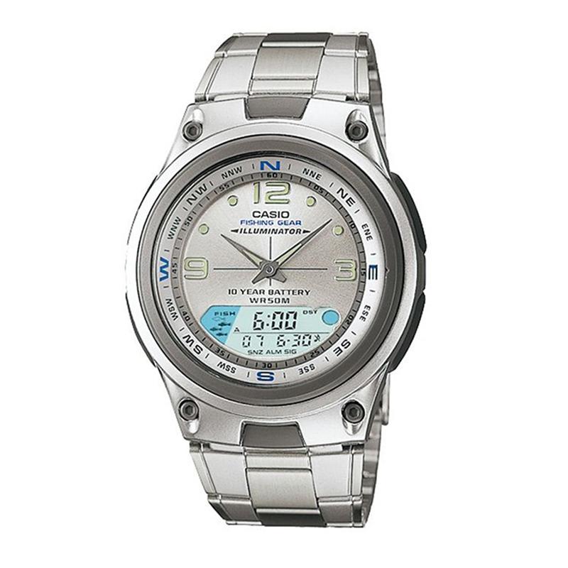 CASIO ORIGINAL Analog Digital AW-82D-7AV - Jam Tangan Pria - Abu Abu Putih - Stainless Steel- SPECIAL PROMO AW-82D / AW-82D-7A / AW82D / AW-82D-7AV / AW 82D 7A