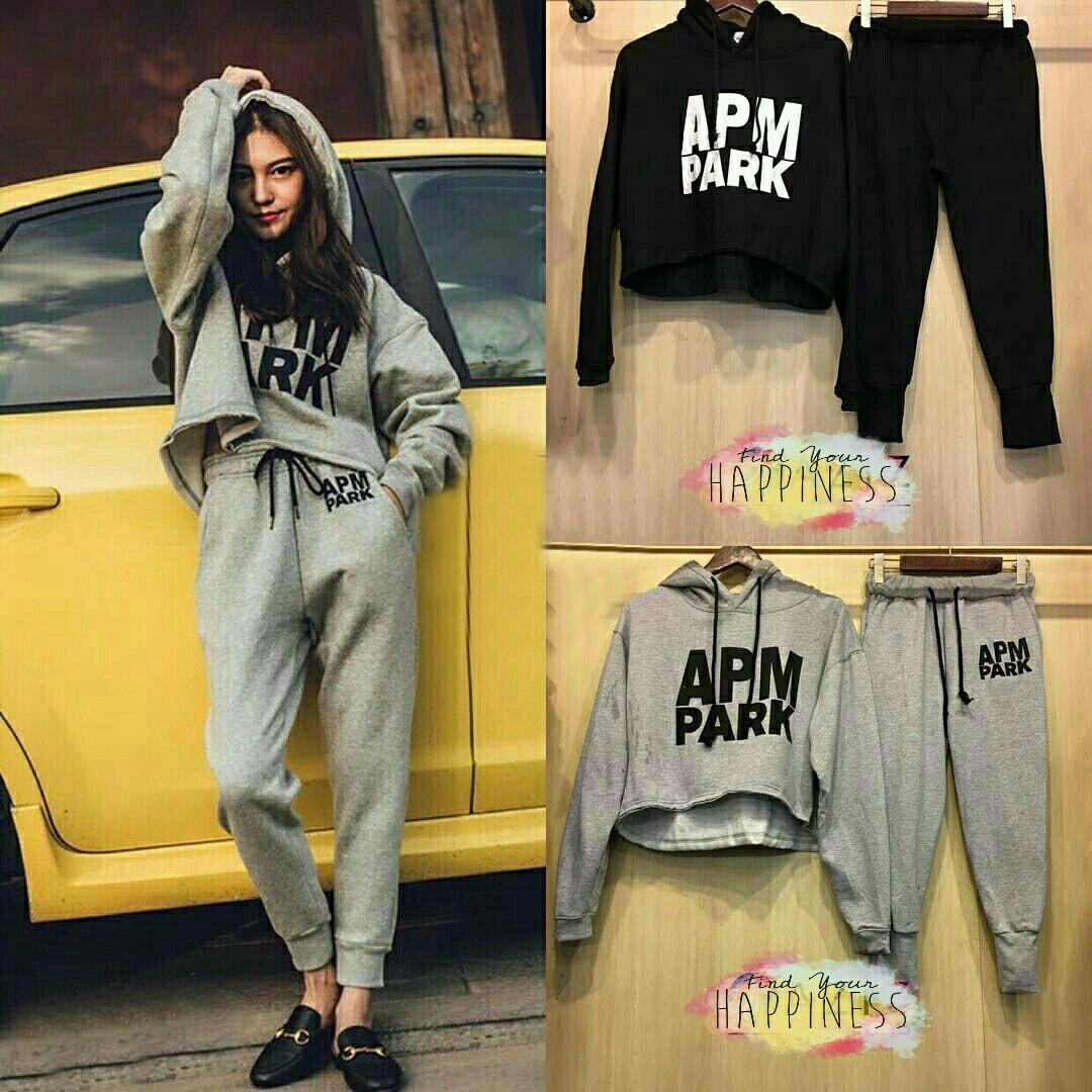 T-OS Setelan Atasan Dan Celana hoodie APM