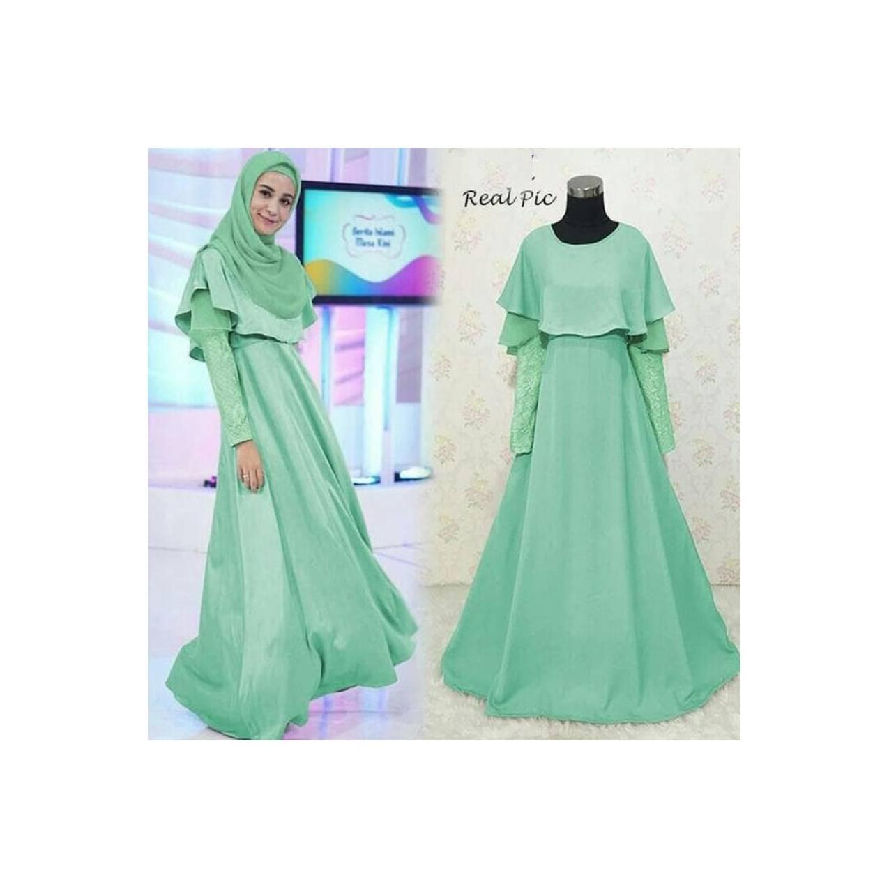 Best Price Gamis Syar I Zaskia Turkish Temurah Layer Ceruti Beautyfu