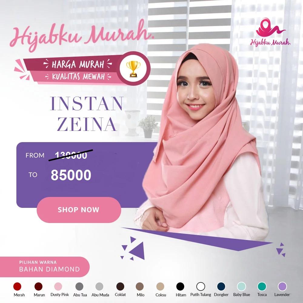 TERLARIS!! Hijab Instan Zenia Jilbab Praktis Kerudung Modis Truffle