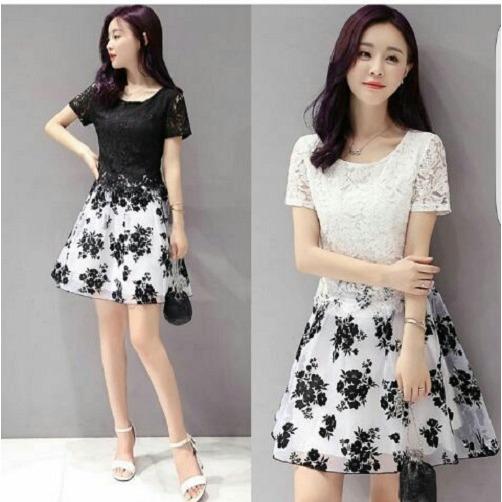 Nv Midi Dress Wanita Lengan Pendek Brukat / Dress Kaos Wanita / Dress T-shirt Wanita / Gaun Kaos Wanita / Dress Santai / Gaun Remaja/ Gaun Kasual / Dress Casual Wanita / Dress Murah / Dress Gaul / Dress Modern / Gaun Murah / Gaun Modern / Aqua / Momon